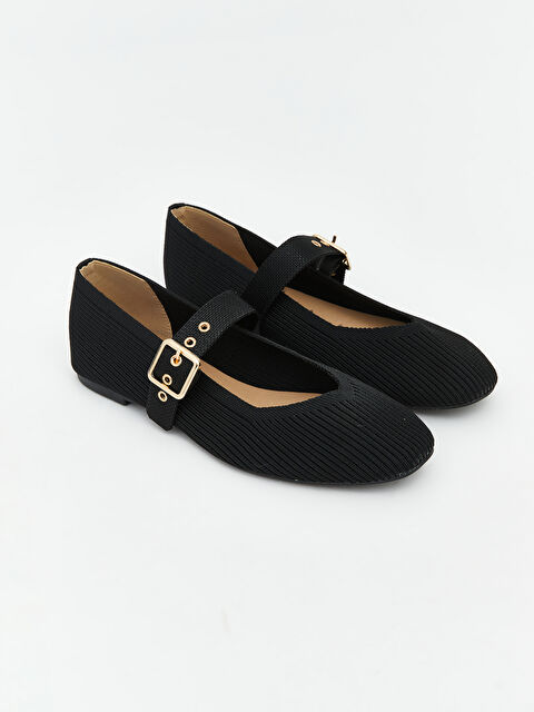 LCW STEPS أحذية باليه مسطحة أسود امرأة - S6IL06Z8-HUC