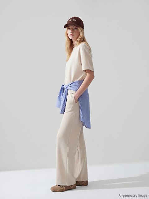 XSIDE Beli Lastikli Soft Touch Kadın Eşofman Altı - S6IL40Z8-KJS