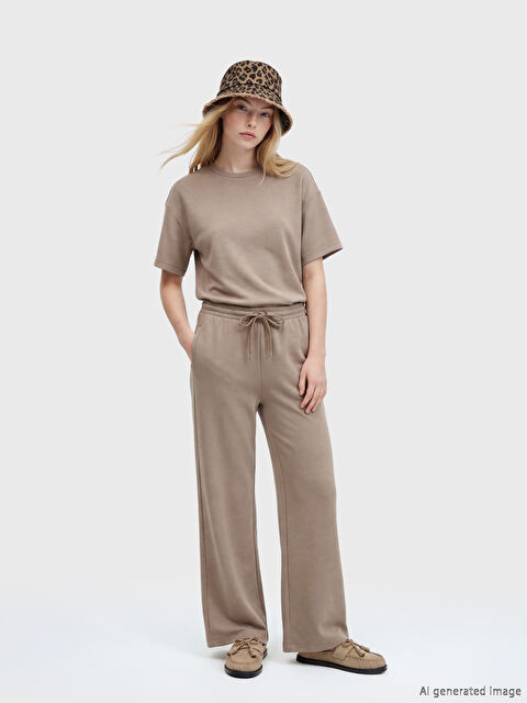 XSIDE Beli Lastikli Soft Touch Kadın Eşofman Altı - S6IL40Z8-PS7