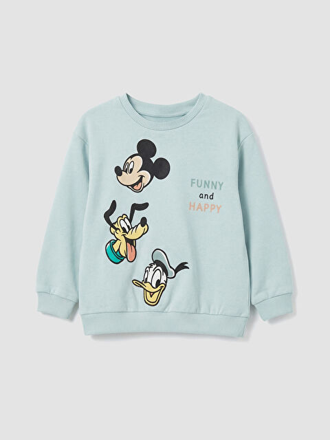 LCW baby Erkek Bebek Mickey Mouse Baskılı Sweatshirt - S6IM16Z1-FFV