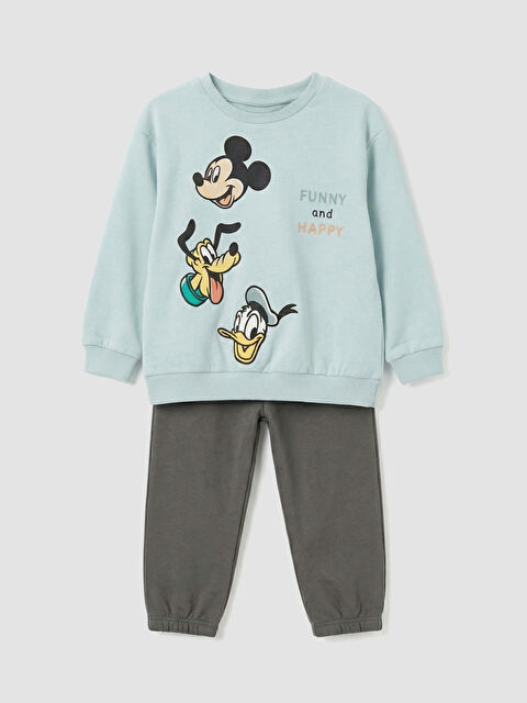 LCW baby Mickey Mouse Baskılı Erkek Bebek Eşofman Takımı - S6IM17Z1-FFV