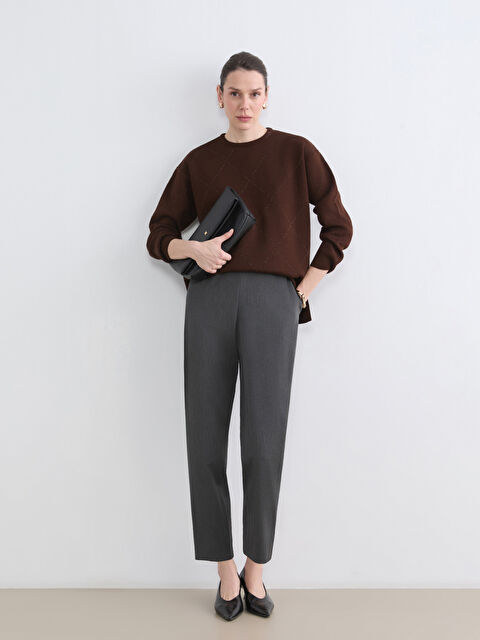 LCW Grace Beli Lastikli Kadın Pantolon - S6IM61Z8-J2B