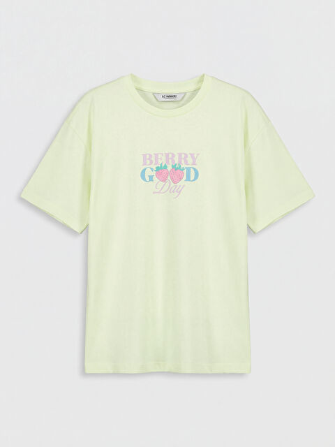 LCW Kids Crew Neck Printed Girls' T-Shirt - S6IN74Z4-8QA