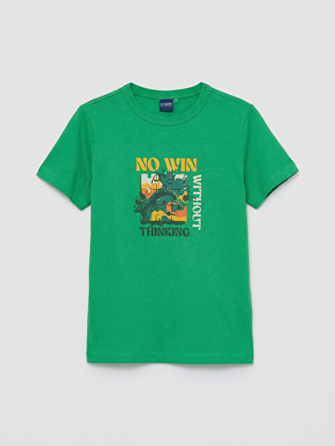LCW ECO Bisiklet Yaka Baskılı Erkek Çocuk Tişört - S6IN97Z4-ZSY