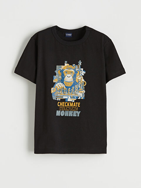 LCW ECO Bol Fit Erkek Çocuk Baskılı Tişört - S6IO04Z4-CVL