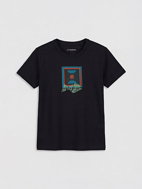 LC WAIKIKI Bisiklet Yaka Baskılı Erkek Çocuk Tişört - S6IO17Z4-CVL