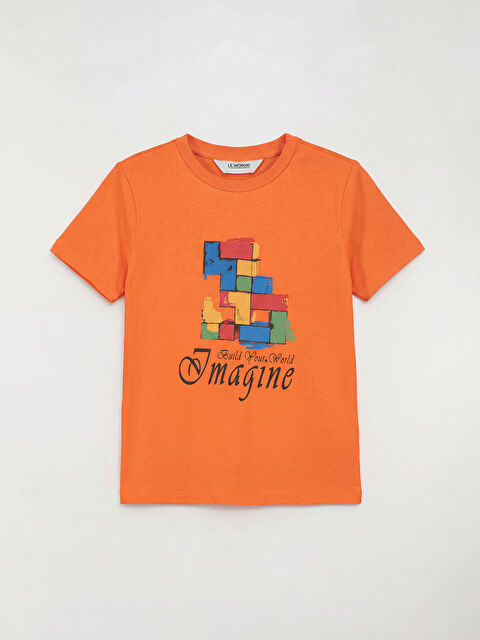 LC WAIKIKI Bisiklet Yaka Baskılı Erkek Çocuk Tişört - S6IO21Z4-ZT4