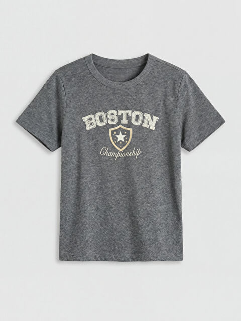 LCW ECO Boston Baskılı Erkek Çocuk Tişört
