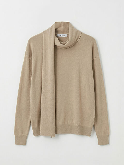 LCW Vision Şal Yaka Kadın Triko Kazak - S6IO39Z8-D2Y