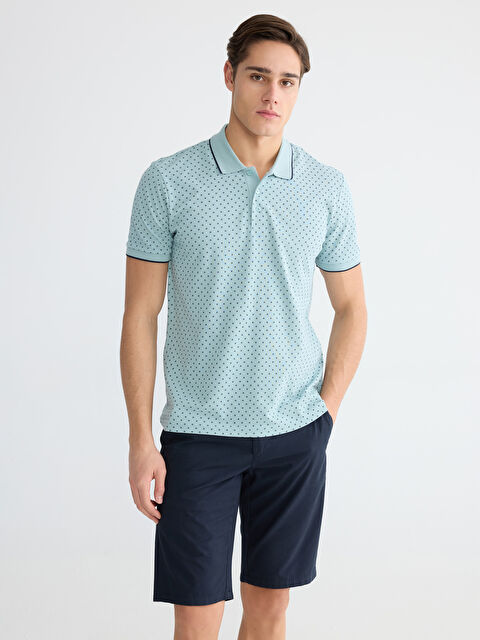 LCWAIKIKI Classic Polo Yaka Desenli Pike Erkek Tişört - S6IO50Z8-YSV