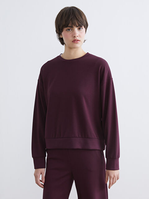 XSIDE Bisiklet Yaka Soft Touch Kadın Sweatshirt - S6IO70Z8-CVV