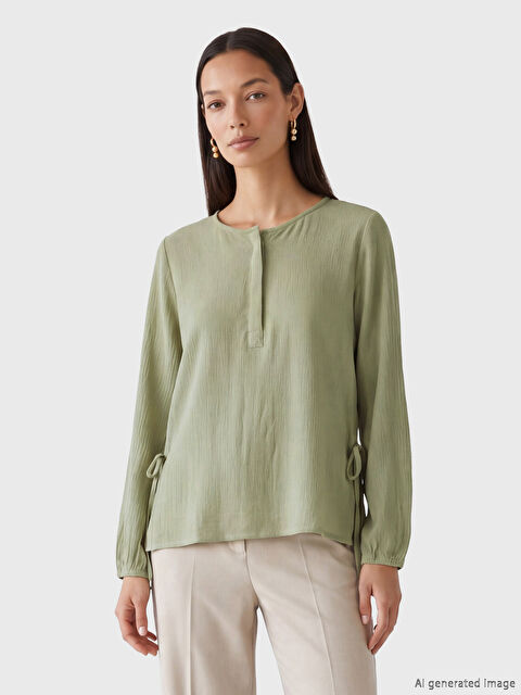 LCWAIKIKI Classic Женщины Зелёный Блузка