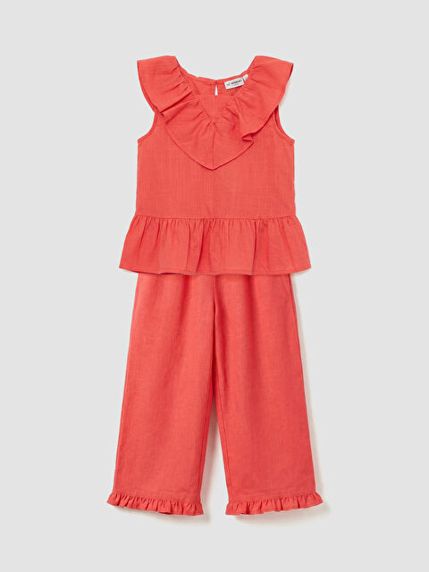 LCW Kids Момиче Червено Комплект