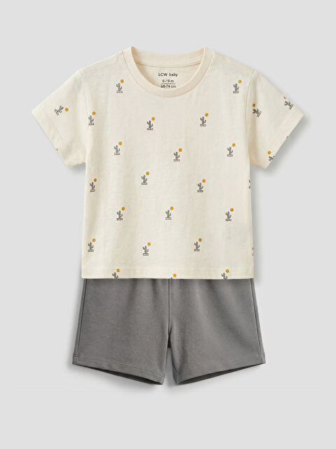 LCW baby Kaktüs Baskılı Erkek Bebek Takım