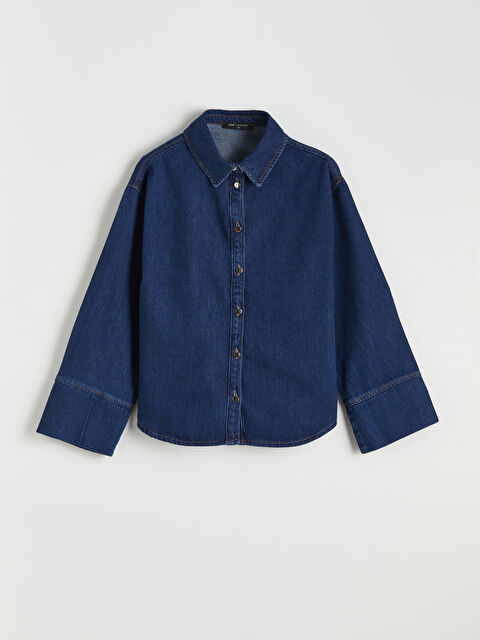 LCW Comfort Kadın Jean Gömlek - S6IQ32Z8-507