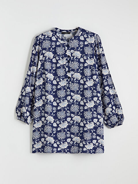 LCW ECO Hakim Yaka Çiçekli Balon Kollu Kadın Tunik - S6IQ39Z8-LSJ