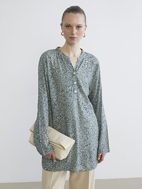 LCW ECO Kaçık Yaka Desenli Kadın Tunik - S6IR55Z8-LS6