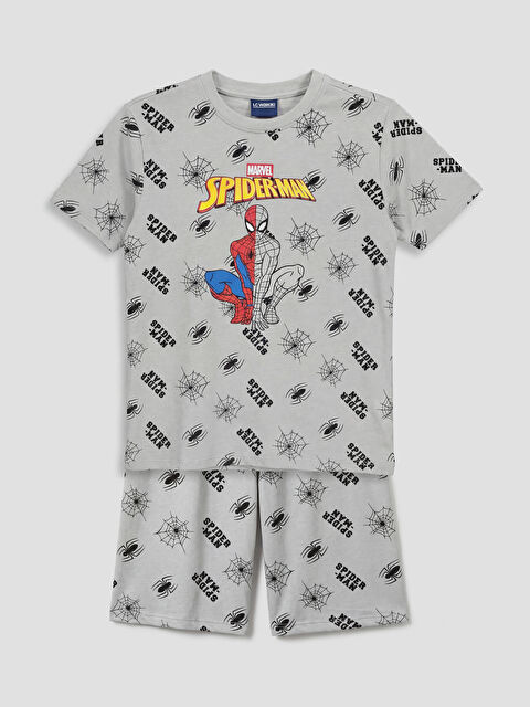 LCW Kids Boy GREY Shortie Pyjama Set - S6IR64Z4-LRY