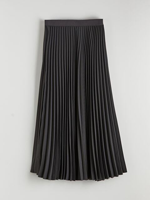 LCWAIKIKI Classic Beli Lastikli Pileli Etek - S6IR80Z8-CWN