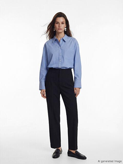 LCW Modest Pantalons de costume NOIR Femme - S6IS17Z8-CVL