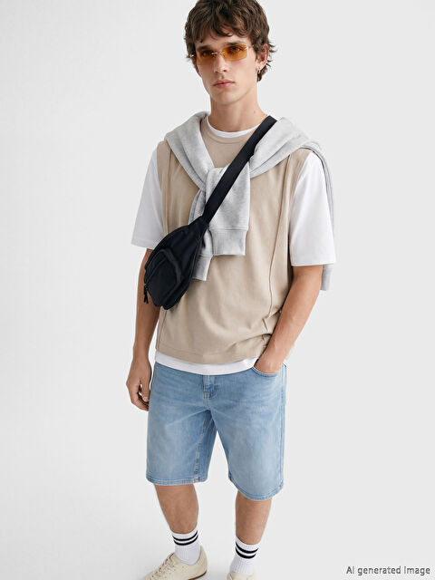 LCW Jeans Standart Kalıp Erkek Jean Şort - S6IT42Z8-311