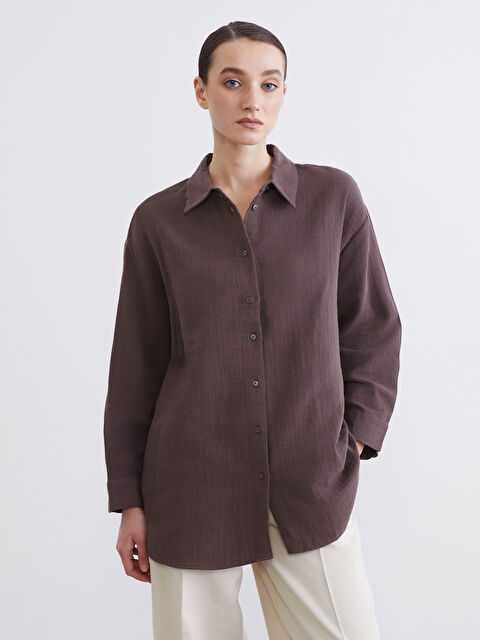 LCW Modest Müslin Kadın Gömlek Tunik	 - S6IT74Z8-L0E