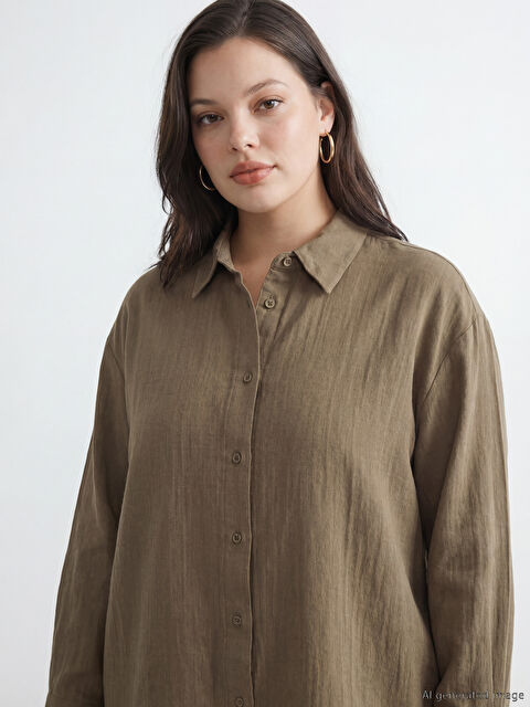 LCW Modest Müslin Kadın Gömlek Tunik	