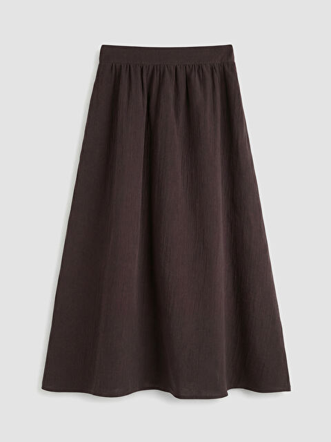 LCW Modest Beli Lastikli Dokulu Kloş Etek - S6IT90Z8-V74