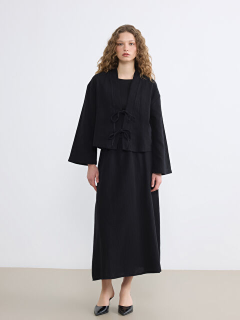 LCW Modest Beli Lastikli Kloş Müslin Etek - S6IT90Z8-CVL