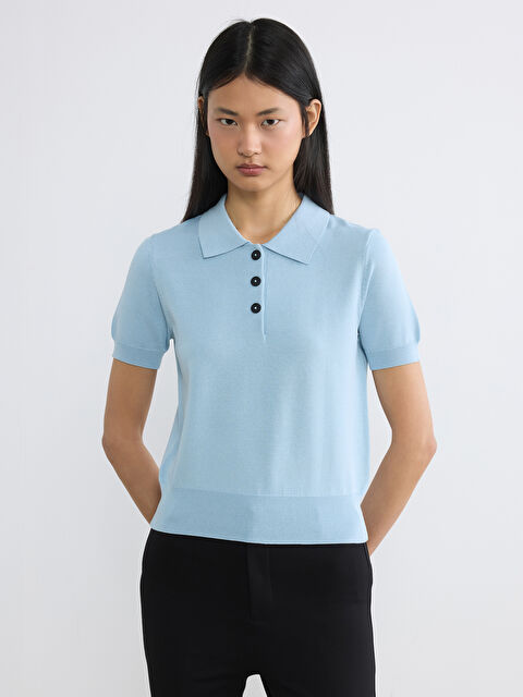 LCW Vision Polo Yaka Kadın Triko Kazak - S6IT93Z8-FND