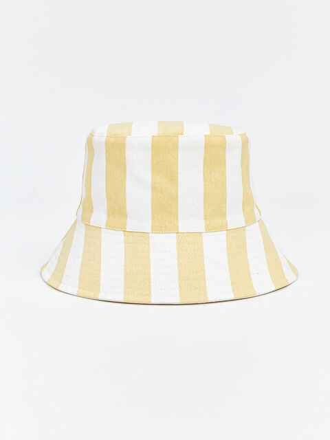 LCW ACCESSORIES Striped Pattern Women's Gabardine Hat - S6IU12Z8-LUG