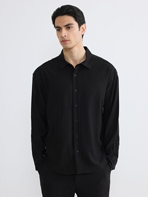 LCW Vision Regular Fit Armürlü Erkek Gömlek - S6IU18Z8-CVL