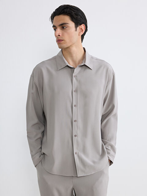 LCW Vision Regular Fit Armürlü Erkek Gömlek - S6IU18Z8-E6F