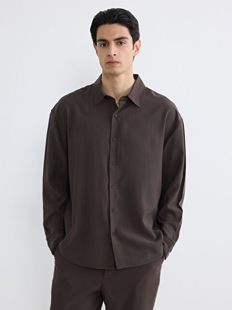 LCW Vision Regular Fit Armürlü Erkek Gömlek - S6IU18Z8-HCW