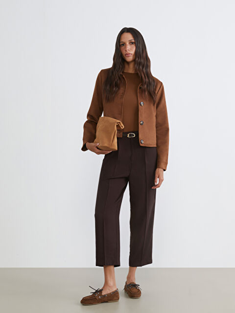 LCW Vision Beli Kemerli Havuç Kesim Kadın Pantolon - S6IU29Z8-ZM3