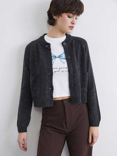 XSIDE Bisiklet Yaka Kadın Triko Hırka - S6IU32Z8-ZB0