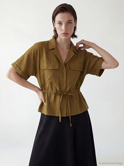 LCW Vision Γυναίκα ΠΡΑΣΙΝΟ Πουκάμισο - S6IU57Z8-H7S