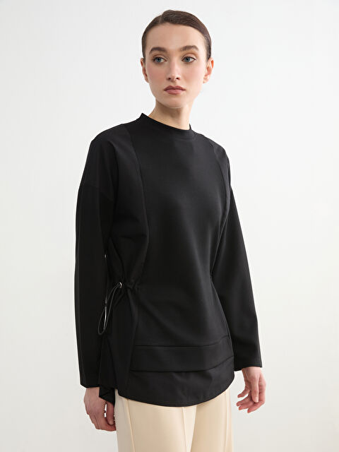 LCW Modest Soft Touch Oversize Kadın Sweatshirt Tunik - S6IU89Z8-CVL