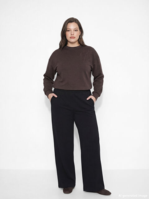 LCW Modest Beli Lastikli Soft Touch Kadın Eşofman Altı