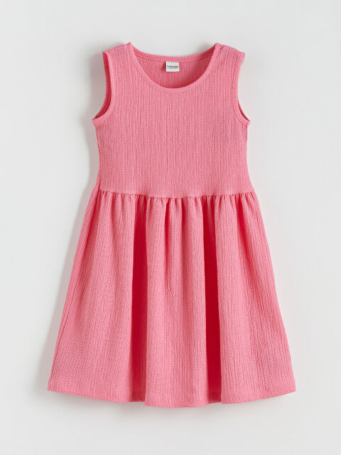 LCW ECO Bisiklet Yaka Kız Çocuk Elbise - S6IV01Z4-YBN