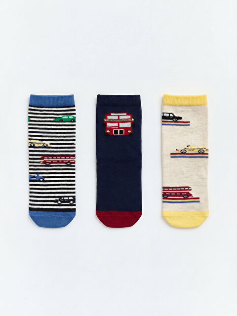 LC WAIKIKI Desenli Erkek Çocuk Patik Çorap 3'lü