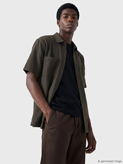 XSIDE Rahat Kalıp Erkek Armürlü Gömlek