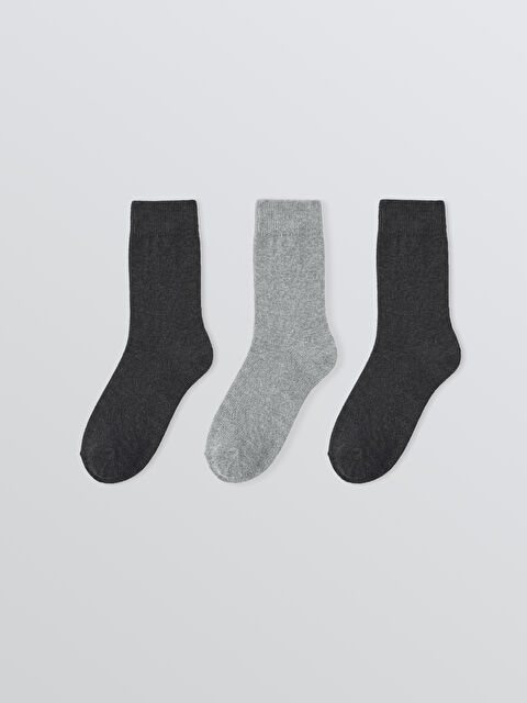 LCW ECO Kadın Düz Soket Çorap 3'lü - S6IV46Z8-YNR