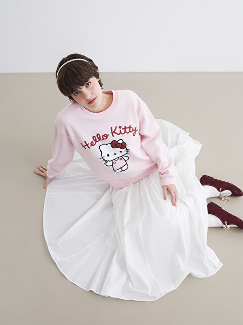XSIDE Hello Kitty Baskılı Kadın Kalın Sweatshirt - S6IV65Z8-14N