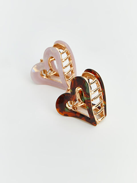 LCW ACCESSORIES Kalp Desenli Kadın Mandal Toka Seti 2'li - S6IV85Z8-M0T