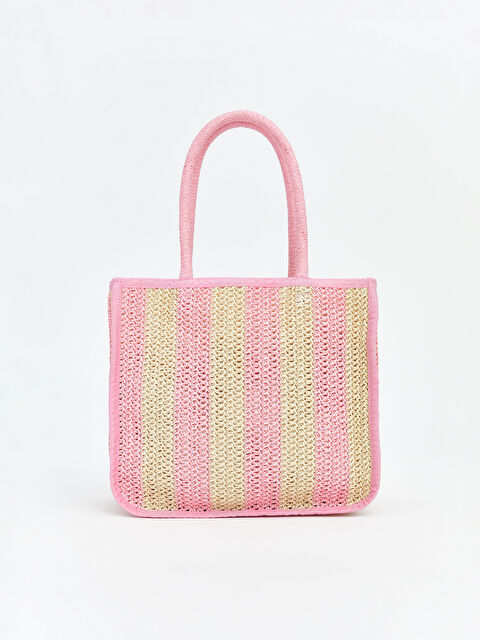 LCW ACCESSORIES Kız Çocuk Hasır Plaj Çantası