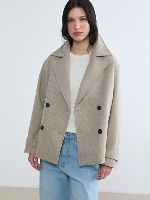 LCWAIKIKI Classic Women's Double-Breasted Wool Coat - S6IY22Z8-D2Y