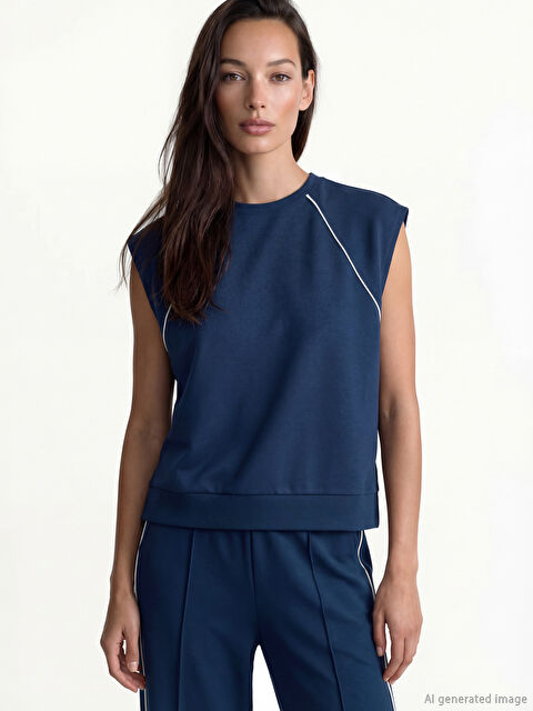 LCW EVERYDAY Жена Морско-Синьо Безръкавна тениска