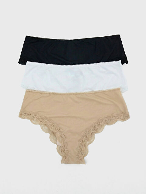 LCW DREAM Dantel Detaylı Brazilian Külot 3'lü - S6J042Z8-D0P