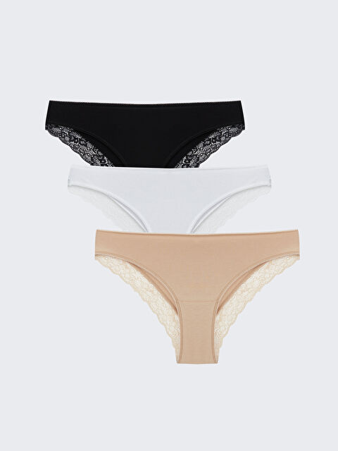 LCW DREAM Dantel Detaylı Brazilian Külot 3'lü - S6J089Z8-CVL